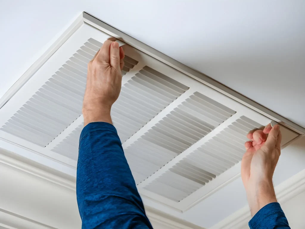 Advanced vacuum equipment in action for professional Duct Cleaning Near Me, ensuring a cleaner, healthier home environment.
