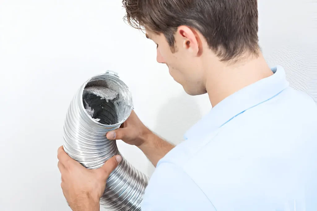 Professional technician performing Dryer Vent Cleaning in Moorpark for a home near Spring Road neighborhood.